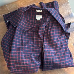 Men’s J. Crew Red and Black Plaid Button Down Shirt XL